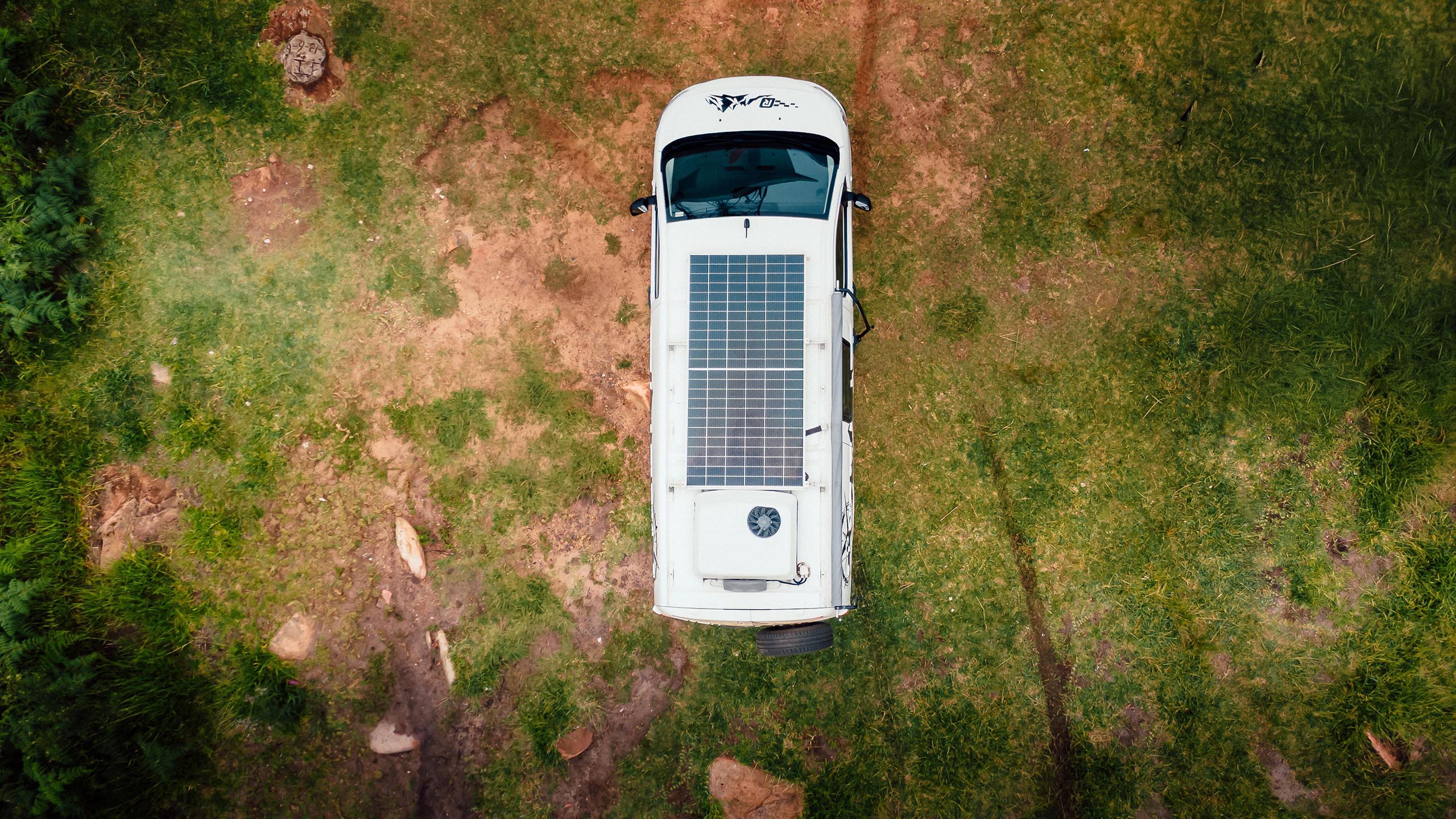 Vista a&eacute;rea painel solar